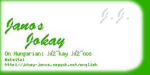 janos jokay business card